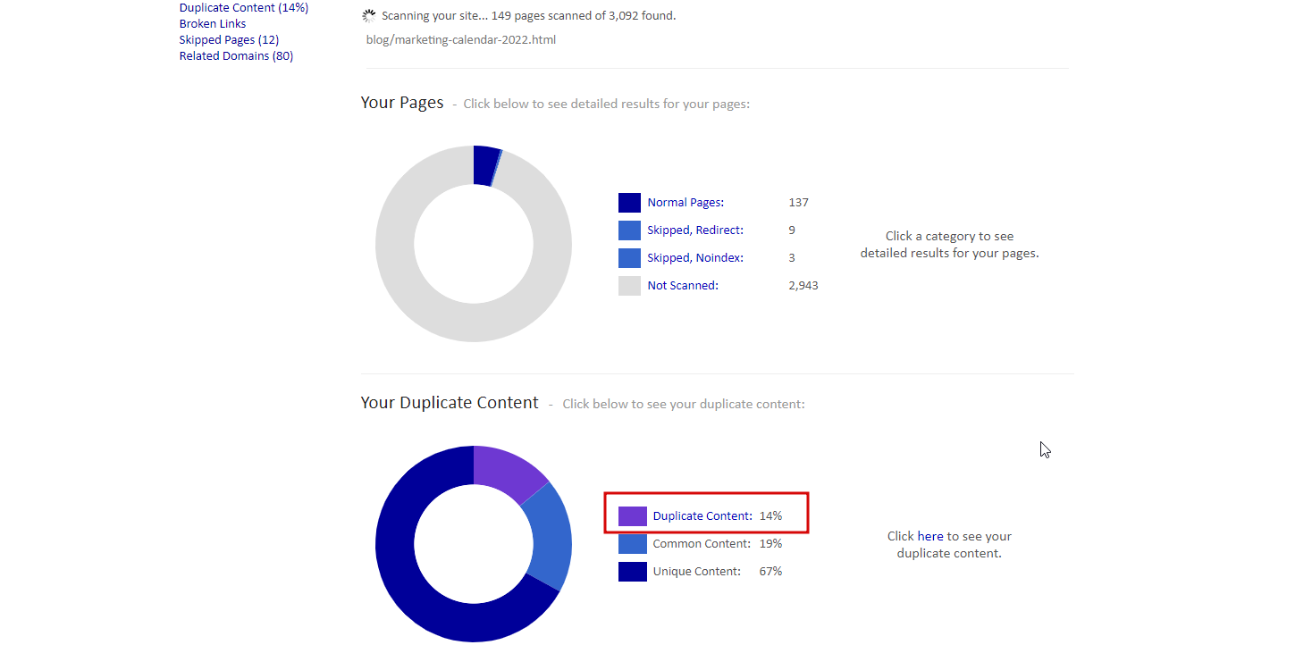 Technical SEO checklist-0037 Is there any duplicate content internally?