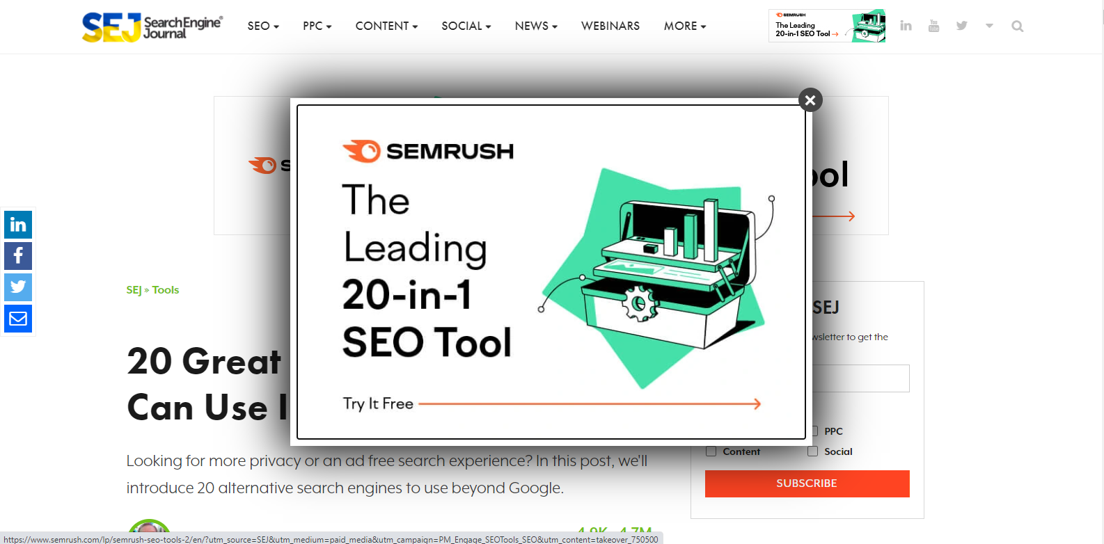 Technical SEO checklist-0059 Does the website bombard you with popups?