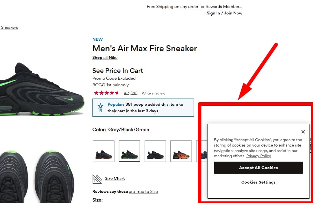 Ecommerce Checklist - consent management