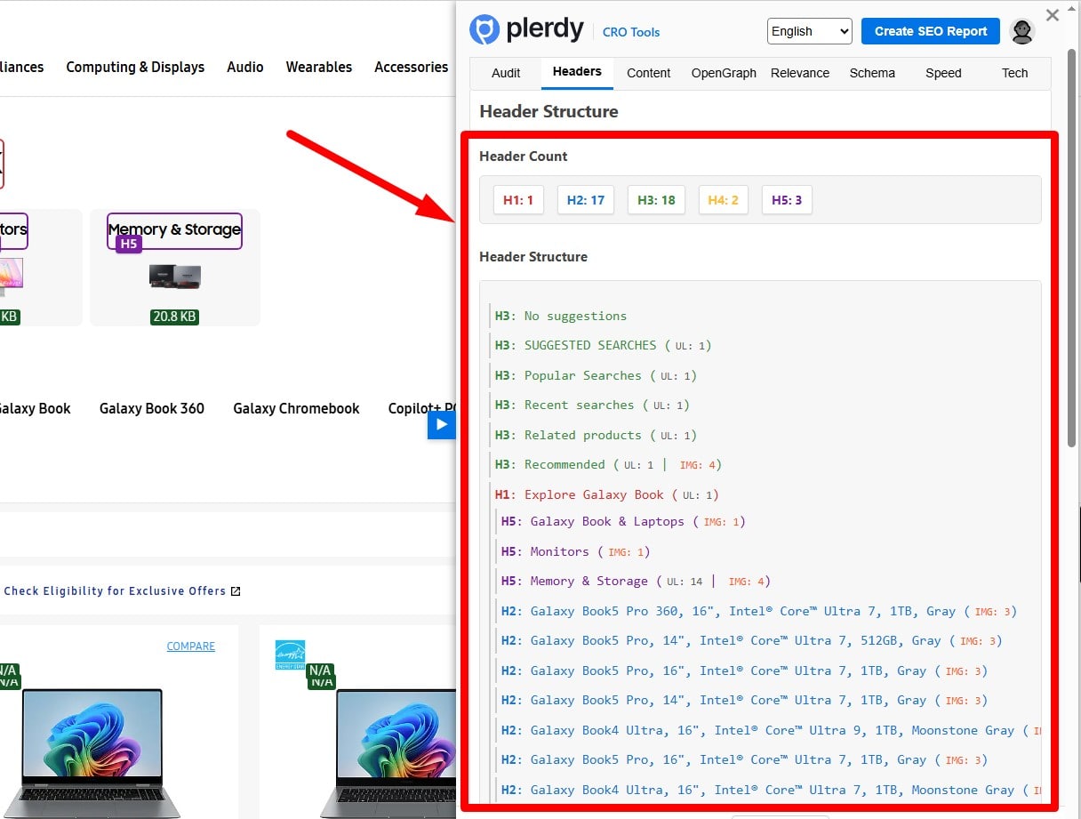Technical SEO checklist-0044 Content organized with hierarchical HTML tags