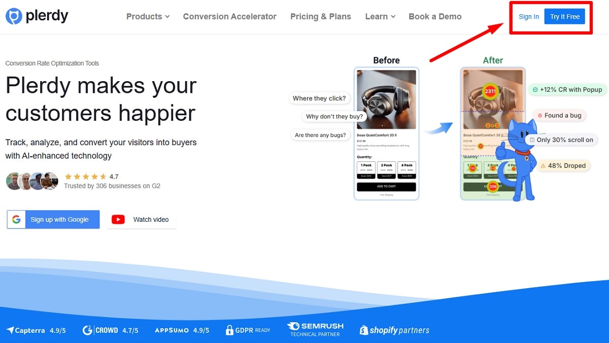 Функціонал карти кліків Plerdy - 0001