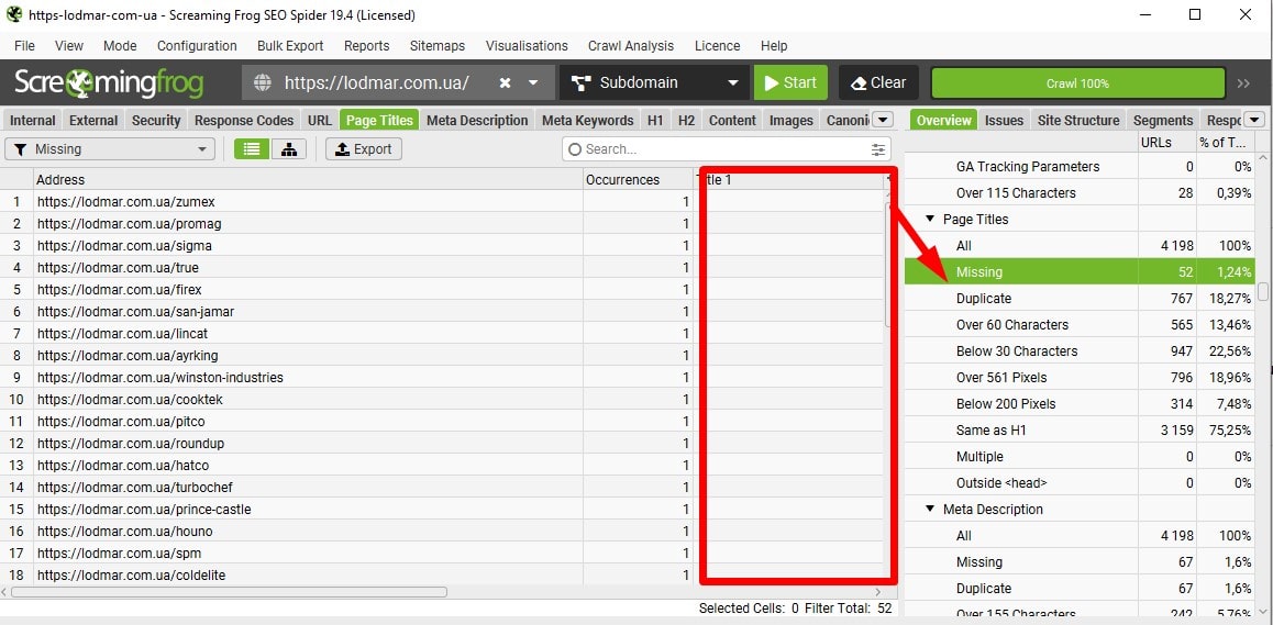 Technical SEO checklist-0024 Are any page titles missing?
