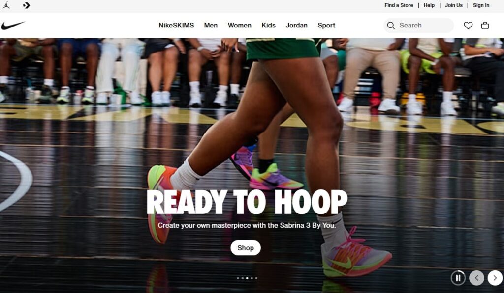 Nike Homepage Web Design Review – 0001