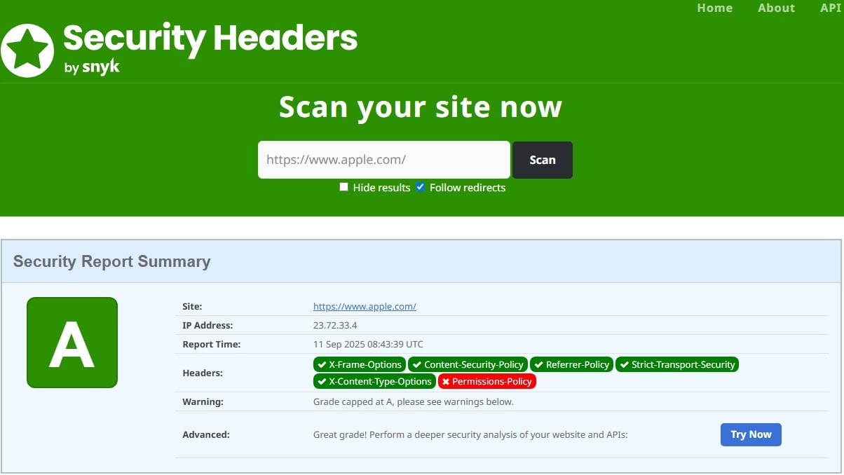 Harden Security Headers (CSP, Permissions-Policy, Referrer-Policy)