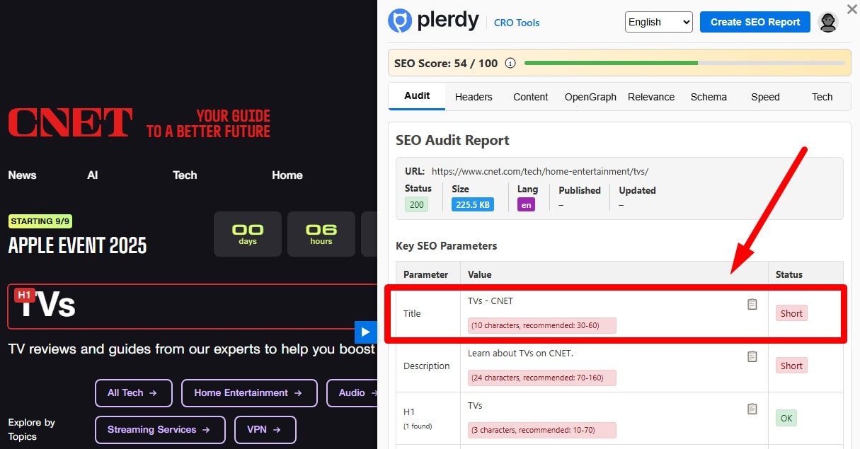 Technical SEO checklist-0019 Are any Page Titles under 30 characters?