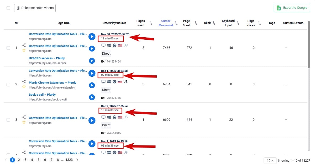 Nagrywania Sesji Wideo Użytkowników : Qu'est-ce que c'est et comment l'utiliser - 0009