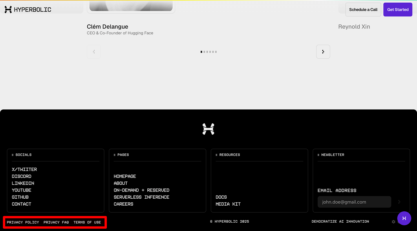 Global Footer — 11.4 Legal Links