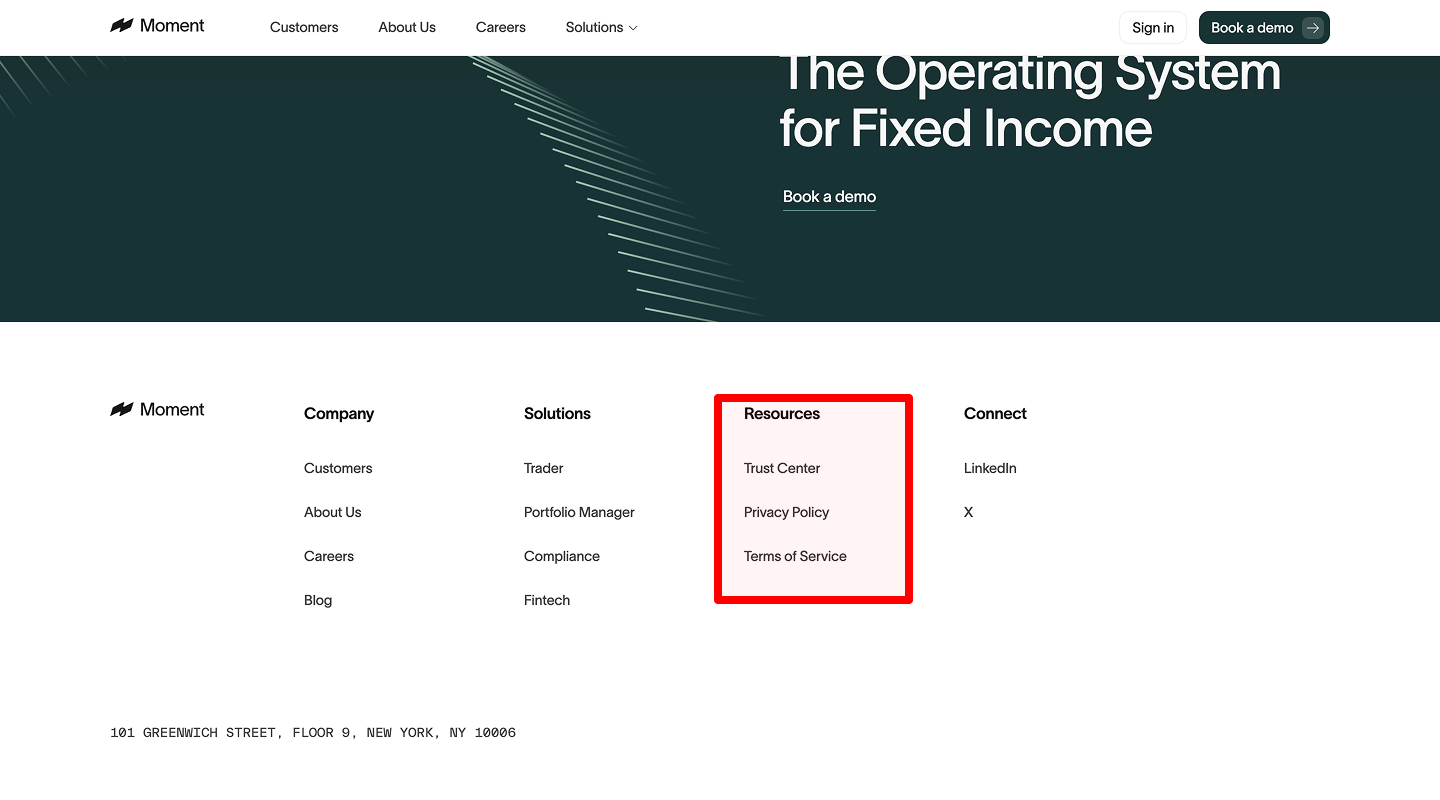 Trust & Security — 16.3 Privacy Policy Link