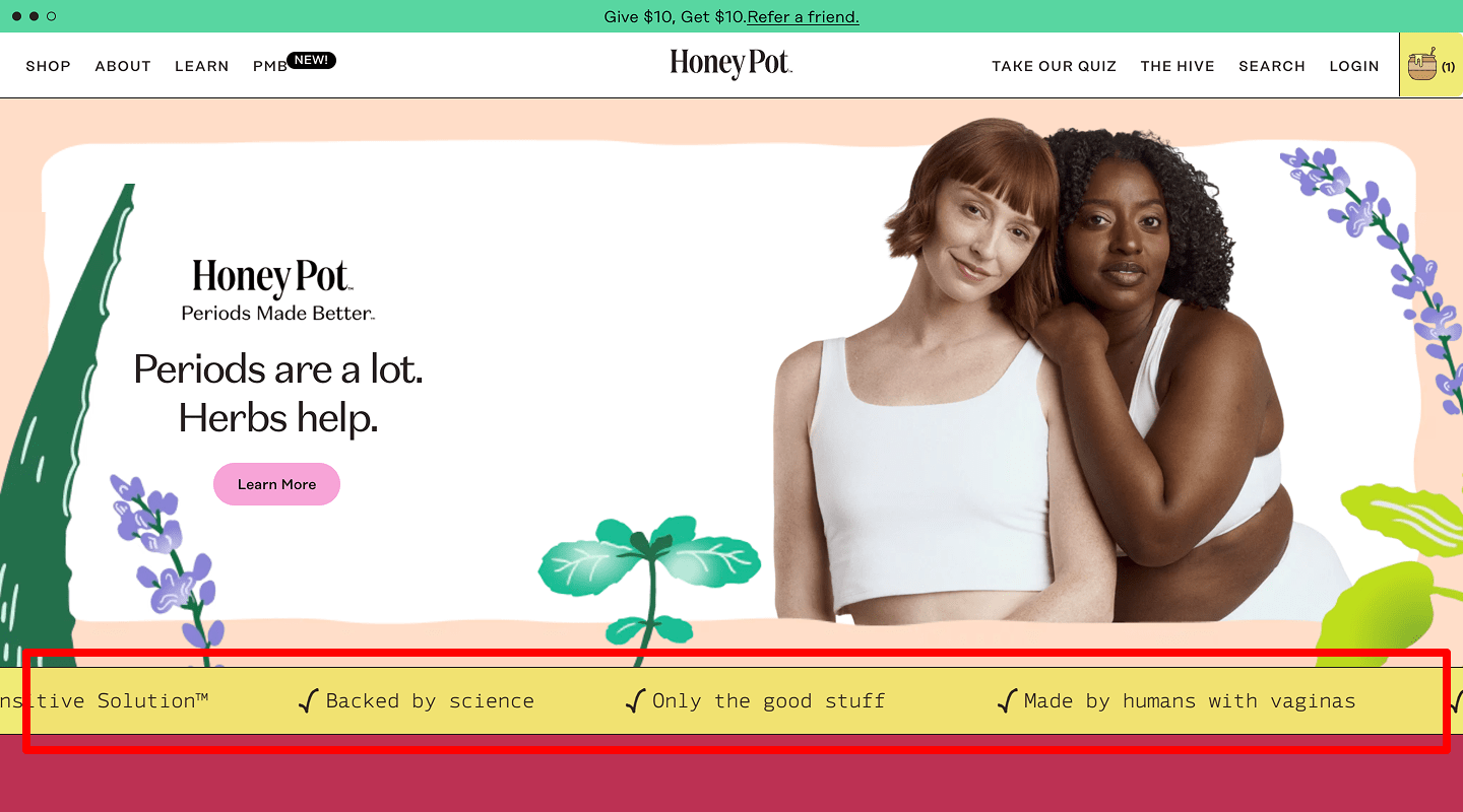 Trust badges homepage