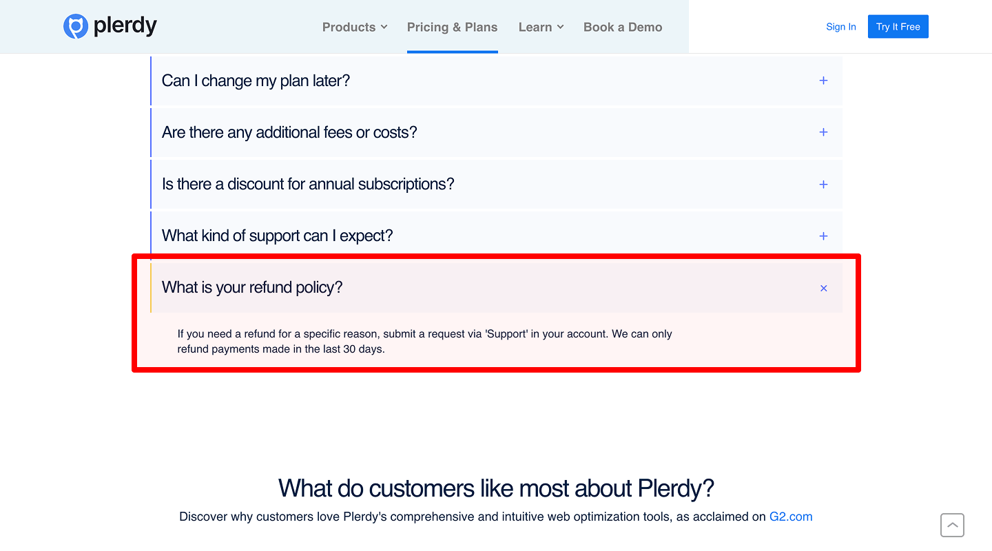 Pricing Page — 3.3 Money-Back Guarantee