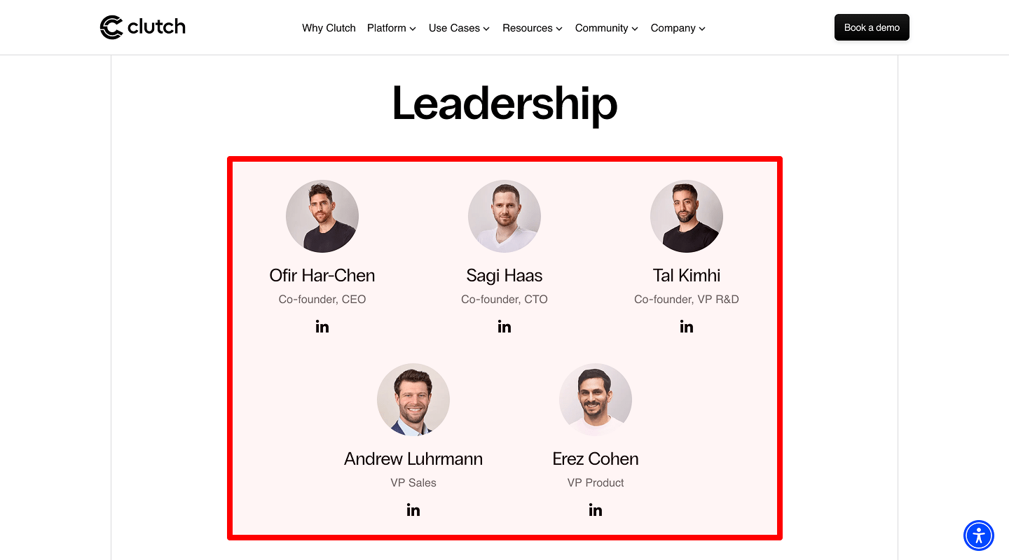 About Us Page — 4.1 Team Photos & Bios