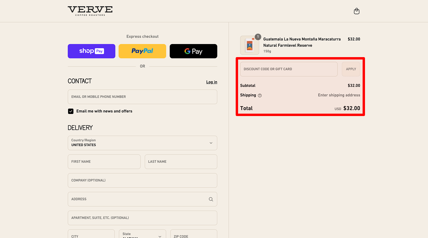 Coupon Field Placement