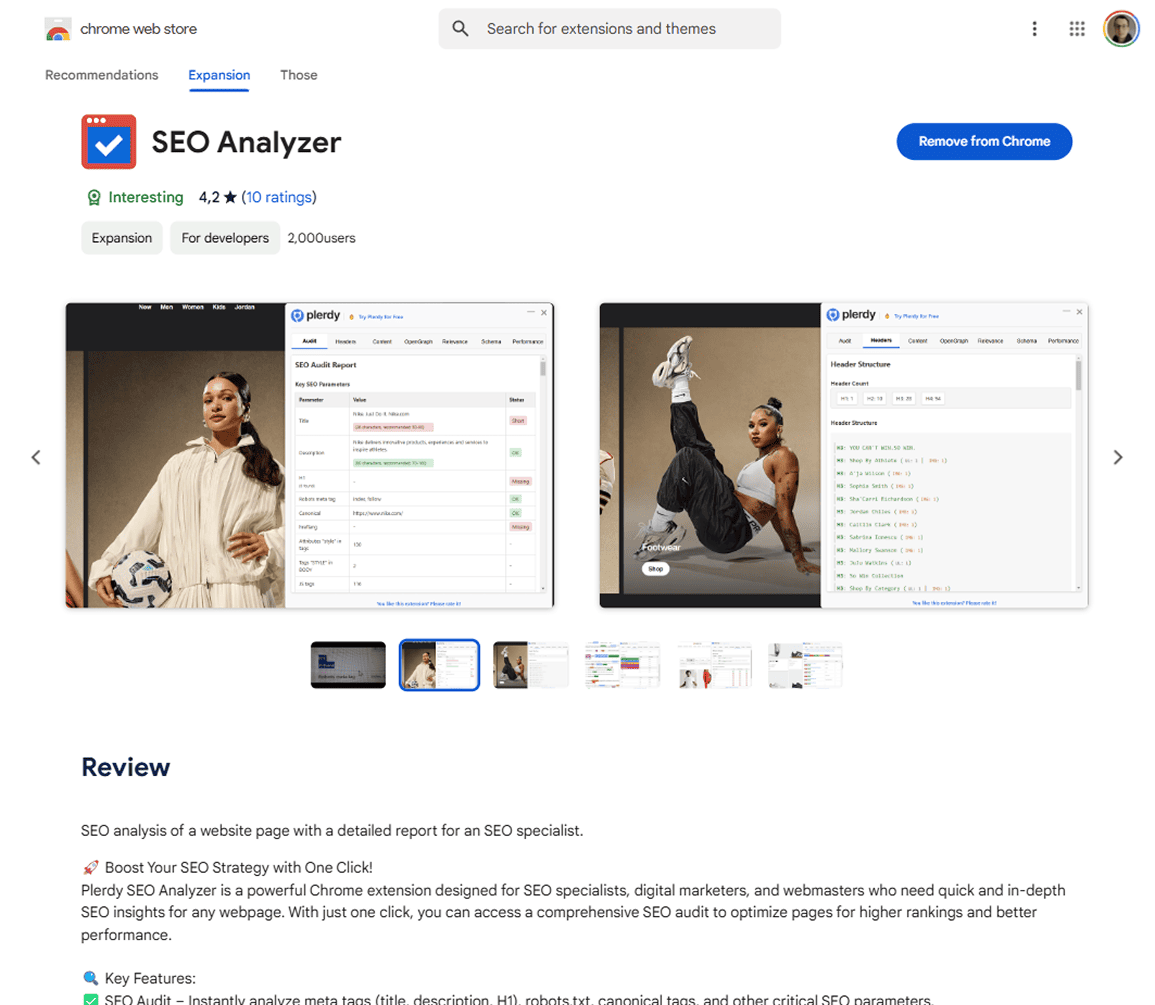 It scans the semantics and on-page SEO of any web page in seconds