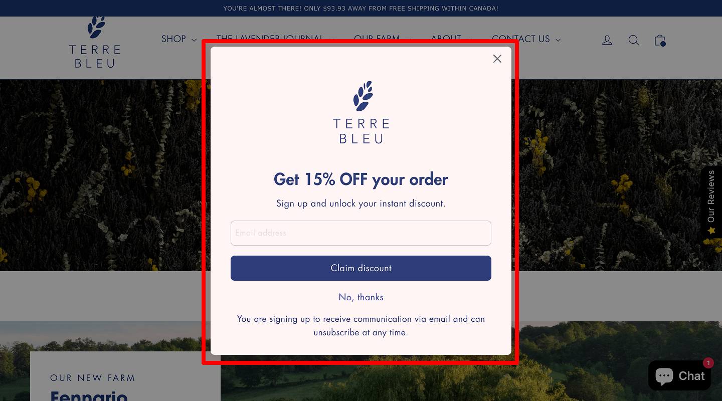 Inquiry Form Placement