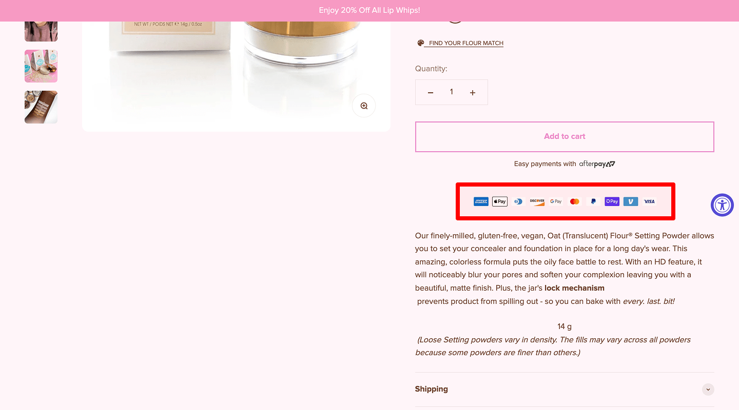 Landing Page Checklist — Secure payment badges