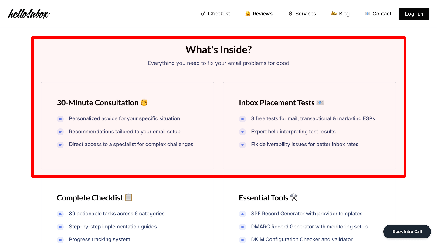 Landing Page Checklist — Technical specs