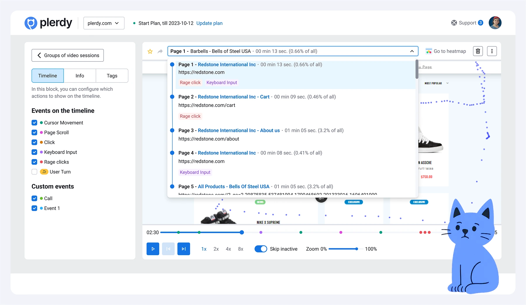 RAGE CLICK DETECTION